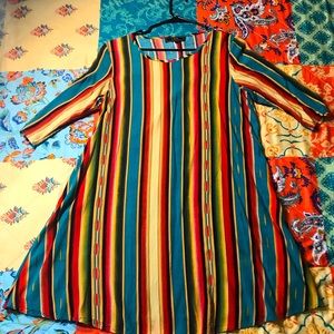 This is a flirty serape dress.